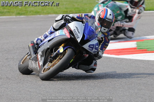 2009-05-09 Monza 0936 Supersport - Free Practice - Fabien Foret - Yamaha YZF R6